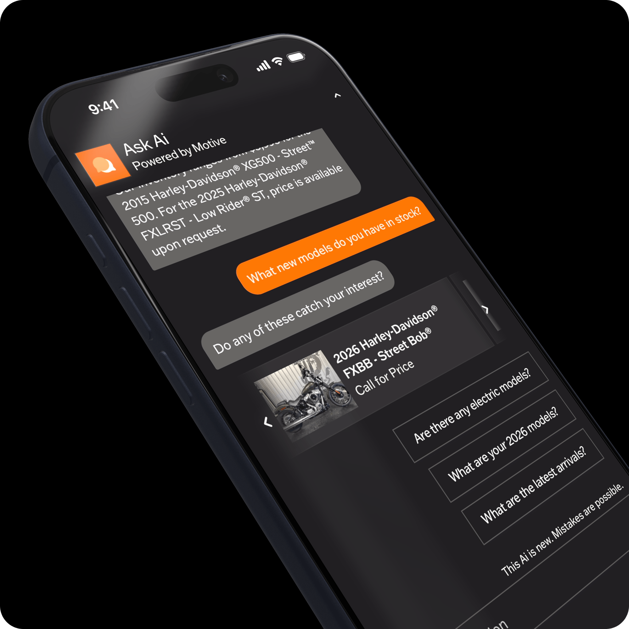 Harley-Davidson AI features
