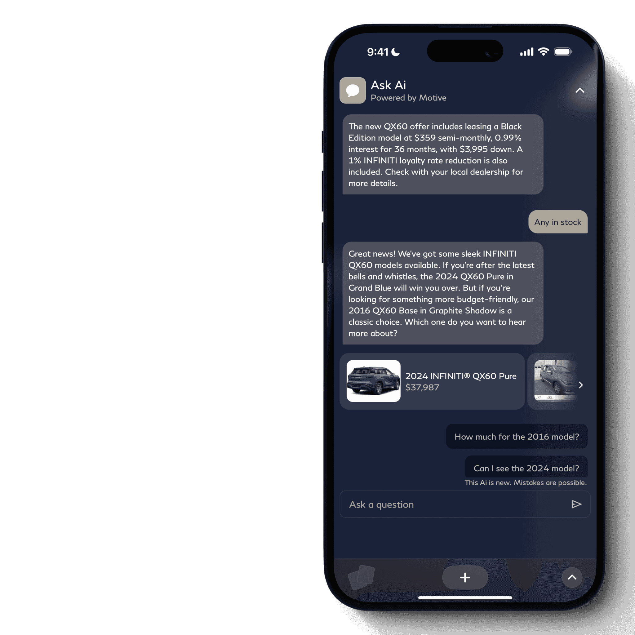 Infiniti AI features