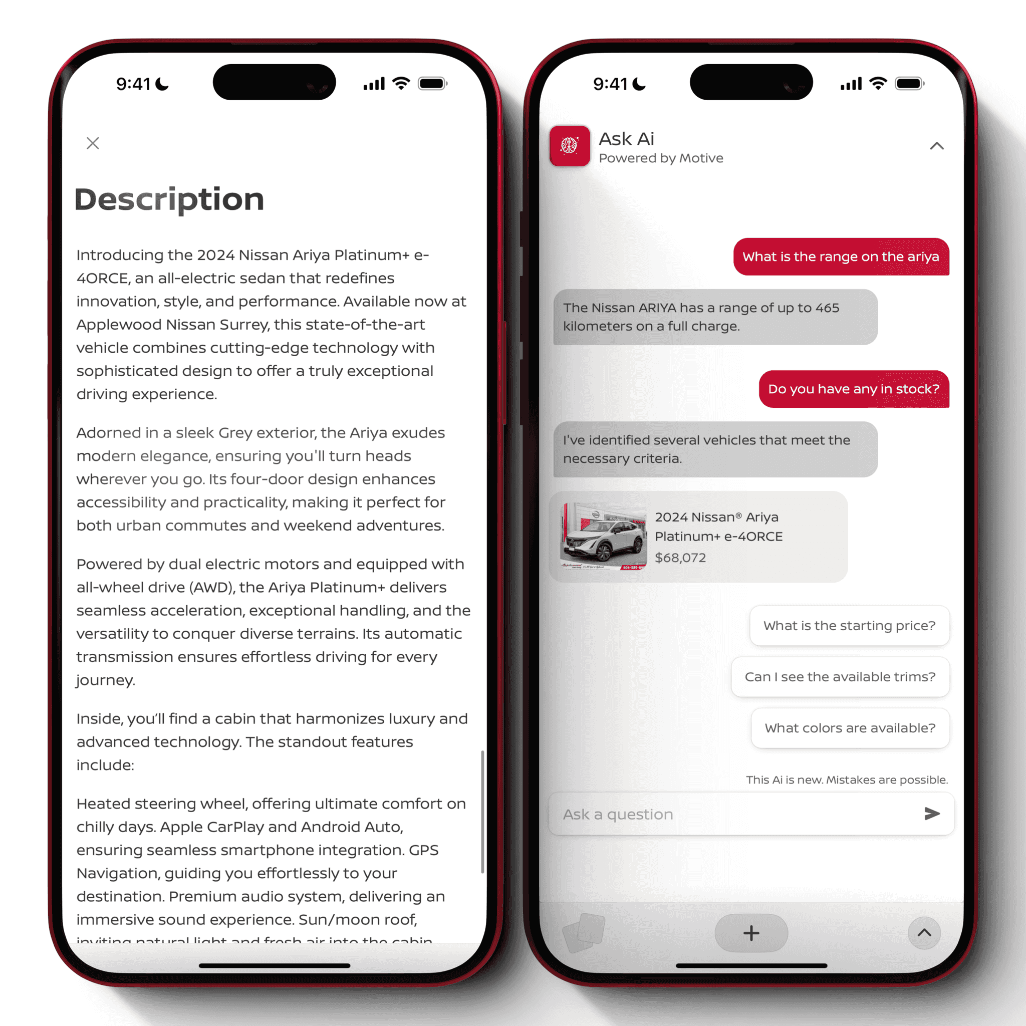 Nissan Canada AI features