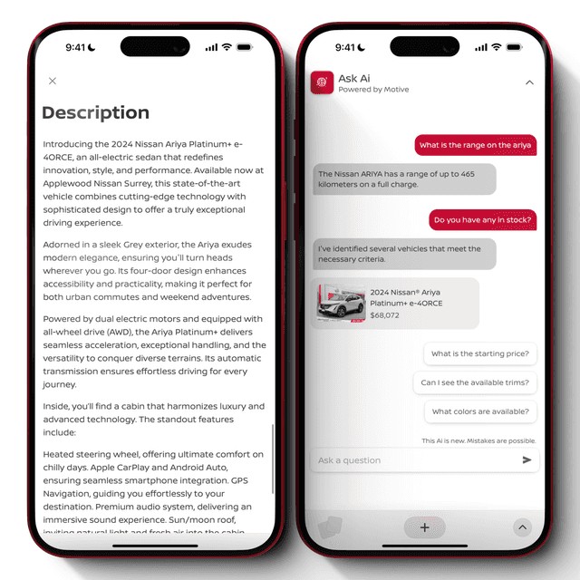 Nissan Canada AI features