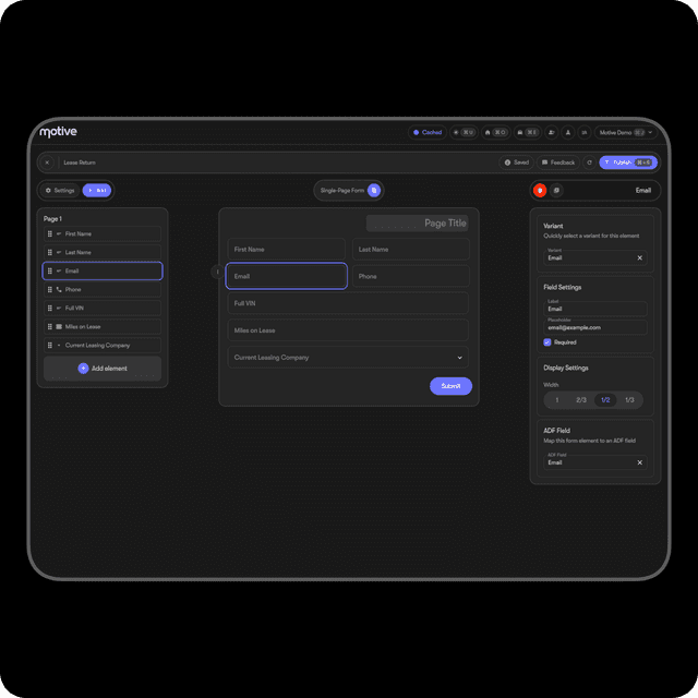 Harley-Davidson form builder