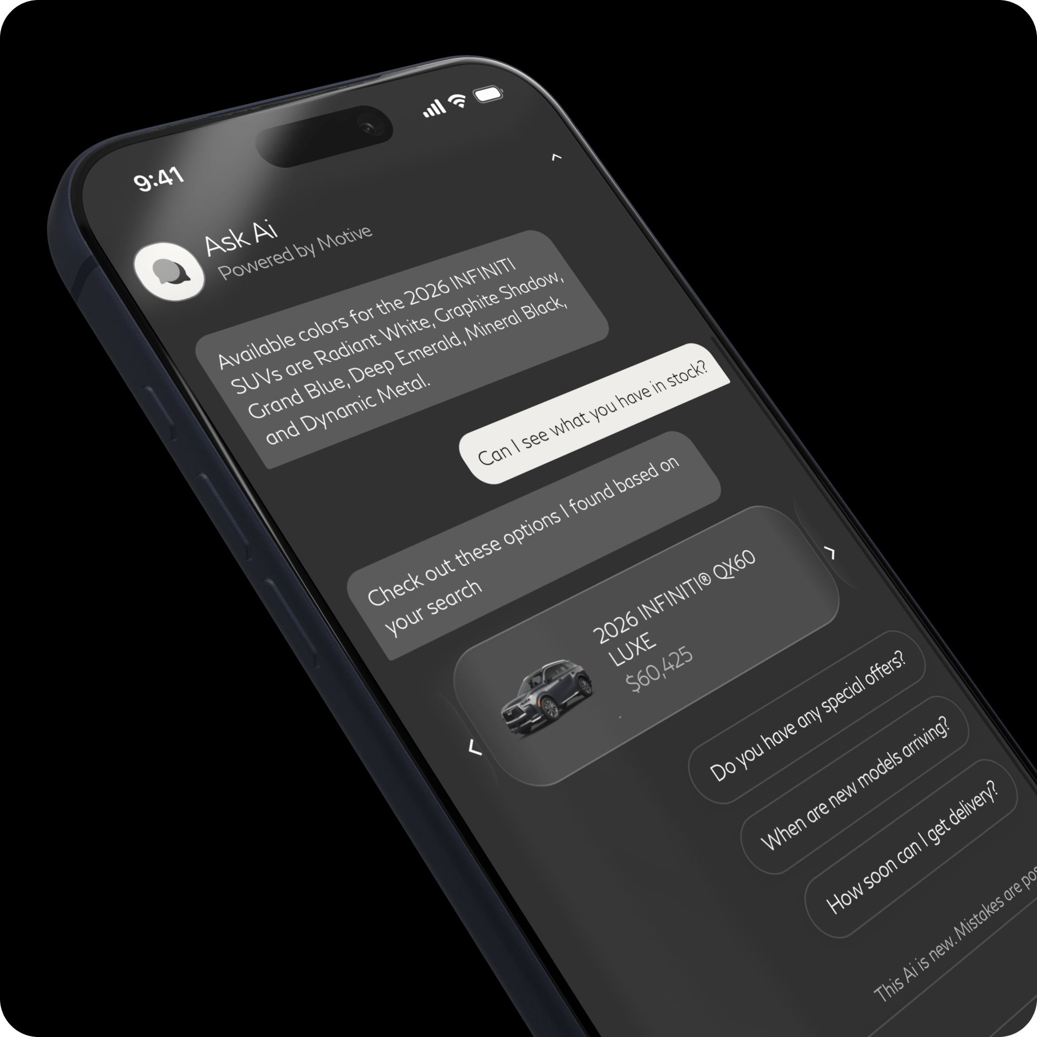 Infiniti AI features